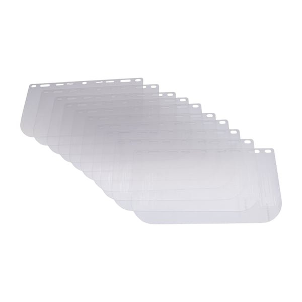 Clear Flat Visor 8x15, 5 PETG 0.60in/ 10-Pack